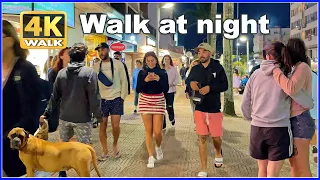【4K】WALK the NIGHT at Avenida Gorlero PUNTA del ESTE Uruguay
