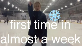 ⚠️MUSIC WAS CUT⚠️-SO SORRY! || first time skating in four days after my show💕⛸️❄️ || #figureskating