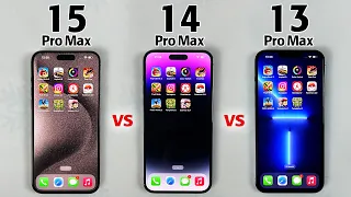 iPhone 15 Pro Max vs 14 Pro Max vs 13 Pro Max SPEED TEST in 2024 - Any Difference ?