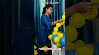 How to make a balloon jhoomar #balloondecoration #Bithdaydecorationidea