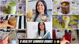 8 Easy Summer Cool Drinks|Healthy Summer Drink recipes with No Sugar