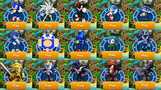 SONIC DASH - SONIC VS SILVER SHADOW METAL SONIC BABY SONIC TEEN SONIC CAPTAIN SHADOW VAMPIRE SHADOW