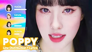 STAYC - POPPY (Line Distribution + Lyrics Karaoke) PATREON REQUESTED