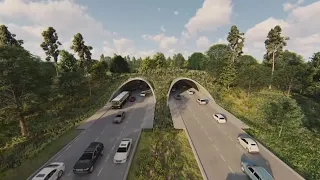 The Land Bridge and Prairie, Houston's newest landmark, is almost finished