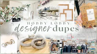 DESIGNER HOME DECOR DUPES! hobby lobby shop with me // high end looks for less