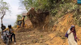 Mountain Villagers Life Changing Mountain Road Construction-JCB Backhoe Video