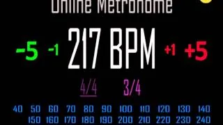 Metronomo Online - Online Metronome - 217 BPM 3/4