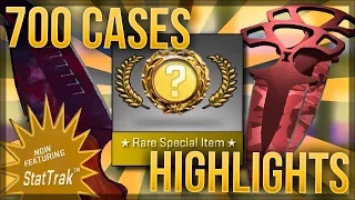 CS:GO 2 KNIVES IN 1 OPENING (700 CASES HIGHLIGHTS)