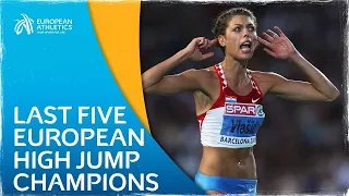 European CHAMPIONS: Last five winning women's high jump clearances