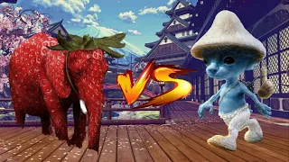 Strawberry Elephant vs Smurf Cat! Meme battle