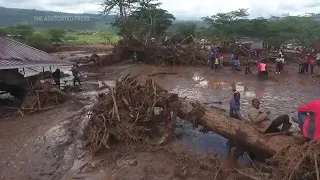 At least 45 people die in western Kenya as floodwaters sweep away houses and cars