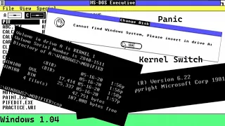 Switching Kernel Files in Windows 1.0 & Windows 2.0 | Tech Experiment | ItsKmkStuff