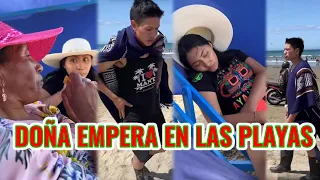 NOS QUEMAMOS!! Casi nos ahogamos!! Doña Empera en la playa | Jhon Valverde y Ely Guaminga