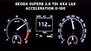 Skoda Superb 2.0TDI 4x4 - Acceleration 0-100 km/h