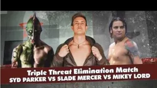Mikey Lord v Syd Parker v Slade Mercer Triple threat elimination match. Hunter Valley Wrestling