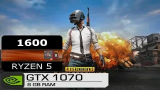 Pubg R5 1600 / GTX 1070 / 16GB 3200mhz ultrawide benchmark