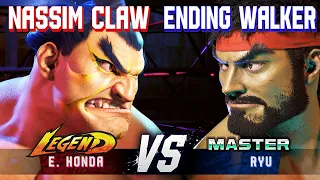 SF6 ▰ NASSIM CLAW (E.Honda) vs ENDING WALKER (Ryu) ▰ High Level Gameplay