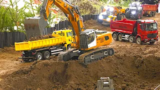 Best of RC Construction Site Excavators and Dump Trucks at work Dozer Diggers Loaders Wheel Loader