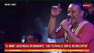 “El Indio” Lucio Rojas en Diamante: "Los festivales son el reencuentro"