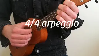 Ukulėlė. 1 pamoka - 4/4 arpeggio