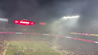 Chiefs tomahawk chop vs Bills after the game was over