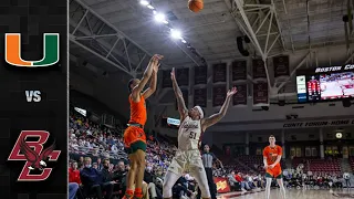 Miami vs. Boston College Men's Basketball Highlights (2021-22)