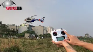 EC135 Helicopter rc Scale Flywing FW450 - Bay Test Trực Thăng ec135 Scale