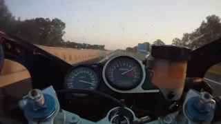 Motorcycle top speed & tunnel run on Kawasaki ZX-9R 1998