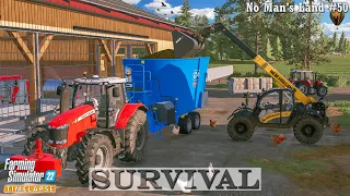 Survival in No Man's Land #50🔸Refilling The BGA. Moving Wool into The Spinnery. Animal Care🔸FS 22