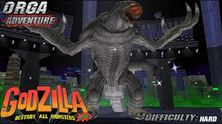 Godzilla Destroy All Monsters Melee: Orga Adventure Mode (Hard) [GCN]
