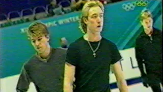 LOOK AT RIVALRY BETWEEN A. YAGUDIN AND E. PLUSHENKO AHEAD OF THE SP AT 2002 OLYMPIC WINTER GAMES