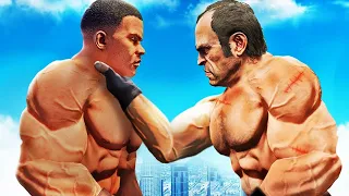 Franklin musculoso contra Trevor musculoso en GTA 5 (Ataque)