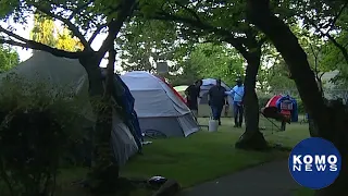Homeless camp moves to popular Seattle park following eviction