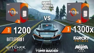 Ryzen 3 1200 vs Ryzen 3 1300x Test in 7 Games