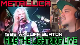 Metallica Ride the Lightning with Cliff Burton Live 1985 Reaction Never seen before