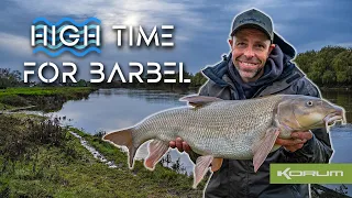 Big Barbel in floodwater - River Trent #DeanMacey #korum #barbel #rivertrent #floodwater