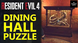 Resident Evil 4 Dining Hall Snake Head Puzzle - Serpent Head Locked Cage
