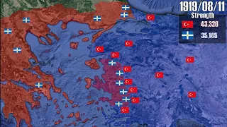 Greco-Turkish war everyday using Google Earth in 40 seconds