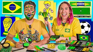 QUEM PINTAR O PIOR DESENHO DA COPA DO MUNDO LEVA MAQUIAGEM NA CARA | Gabriel e Shirley 2.0