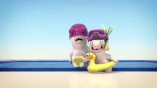 Le plongeon olympique expliqué par les Lapins Crétins