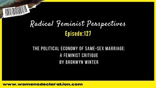 RFP - The Political economy of same-sex marriage: a feminist critique by Bronwyn Winter