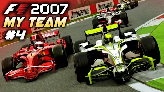 F1 2007 MY TEAM CAREER Part 4: CRUCIAL RACES VS RAIKKONEN! FERRARI HAVE ROCKET SPEED!