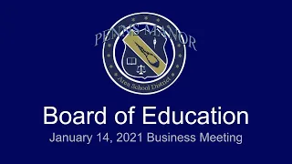 PMASD Board of School Directors - Jan 14, 2021 Business Meeting