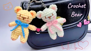 Crochet Bear Keychain 🧸| Easy Crochet Gifts | Móc Bé Gấu Dễ Thương