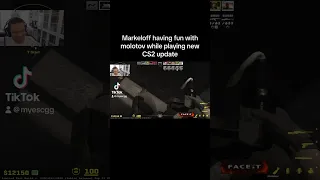 Markeloff having fun with molotov playing the new CS2 update with friberg, olofmeister, taz & shoxie