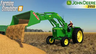 Farming Simulator 19 - JOHN DEERE 2950 Front Loader Tractor Loading Wheat