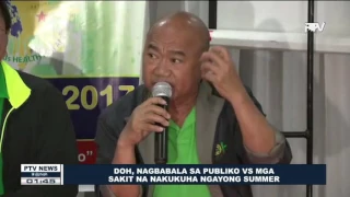 DOH, nagbabala sa publiko vs mga sakit na nakukuha ngayong Summer