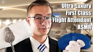 ASMR - Ultra-First-Class Luxury Flight Attendant Roleplay (Personal Attention, Soft Spoken)