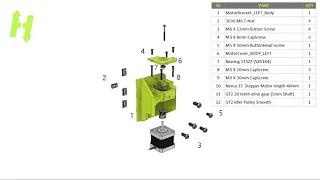 Advanced DIY 3D Printer HevORT: Assembly Part 1 LH/RH Motor Mount