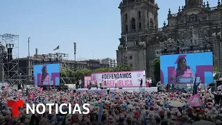 Marea humana en el Zócalo de la capital de México a 15 día de las elecciones | Noticias Telemundo